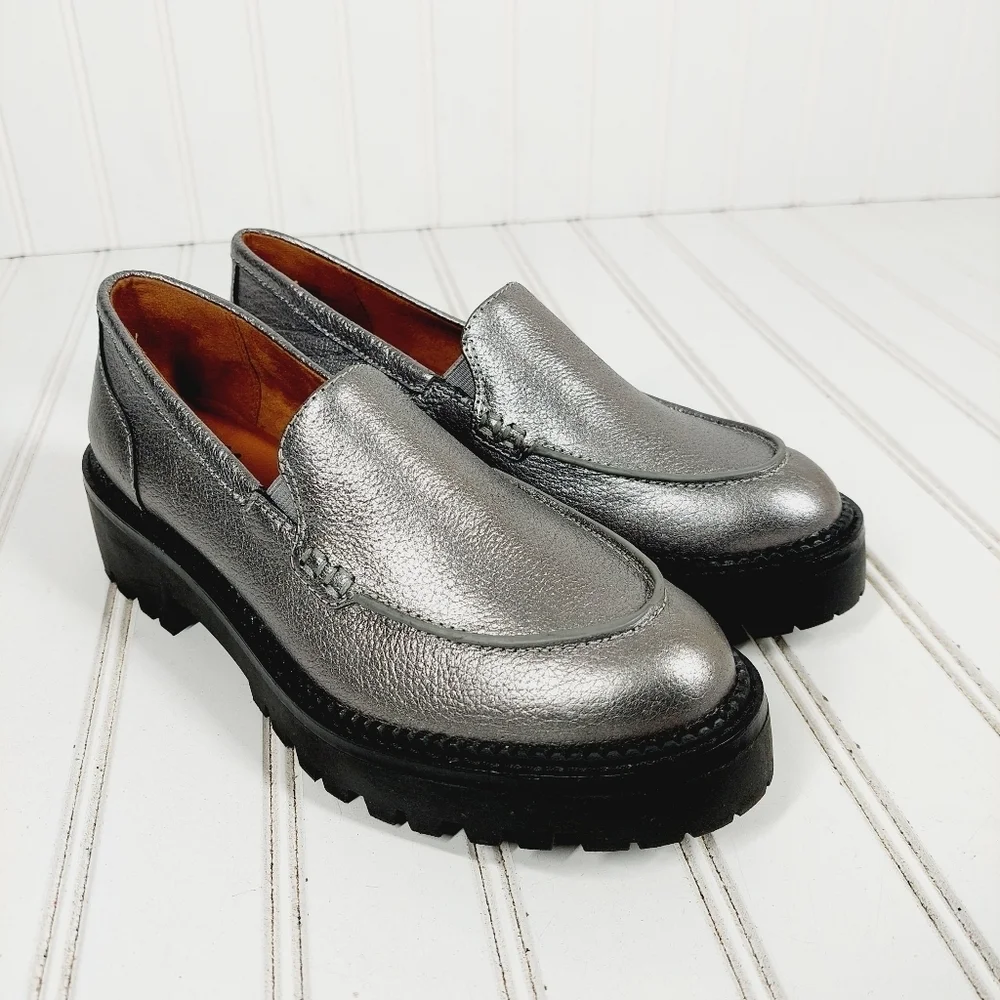Caslon Millany Silver Chunky Sole Slip On Loafers B169
